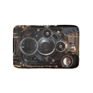 Antique Camera Photography Vintage Lens Film Bath Mat