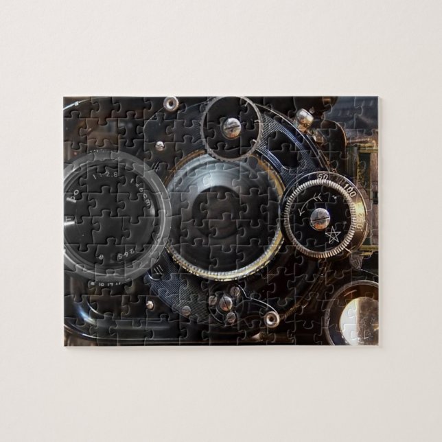 Antique Camera Photography Vintage Lens Film Jigsaw Puzzle (Horizontal)