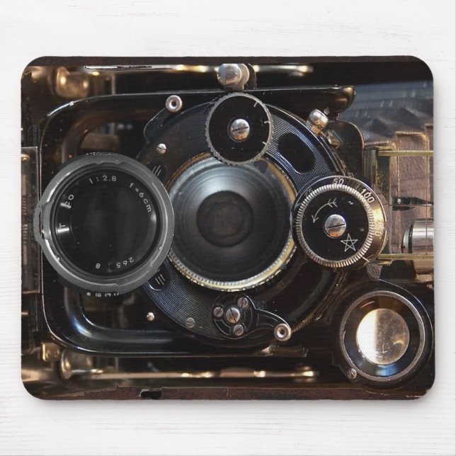 Antique Camera Photography Vintage Lens Film Mouse Pad (Front)