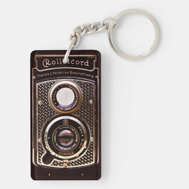 Antique camera rolleicord art deco keychain (Back)