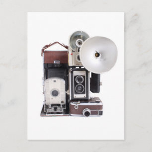 Antique cameras postcard