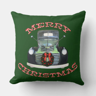 Antique Camion réversible Coussin de Noël