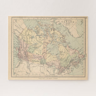Antique Canada Map Jigsaw Puzzle