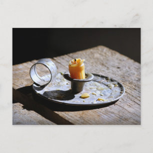 Antique Candlestick Holder Postcard