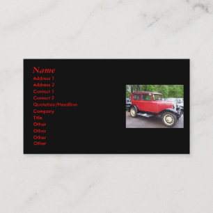 Antique Car Business Cards