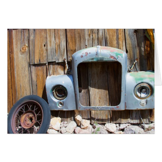 Antique Car Frame on Old Barn (Front Horizontal)