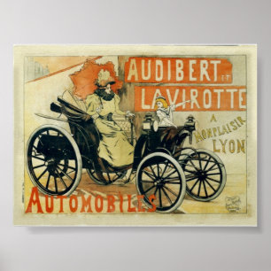 Antique Car French Ad Poster or Print