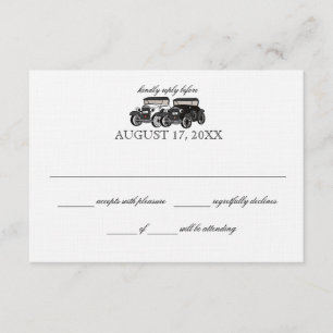 Antique Car Wedding Response Card