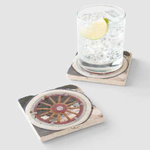 Antique Car Wheel Stone Coaster