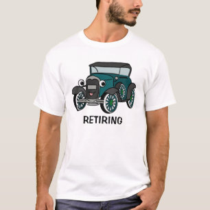 Antique Car with Customizable Text T-Shirt