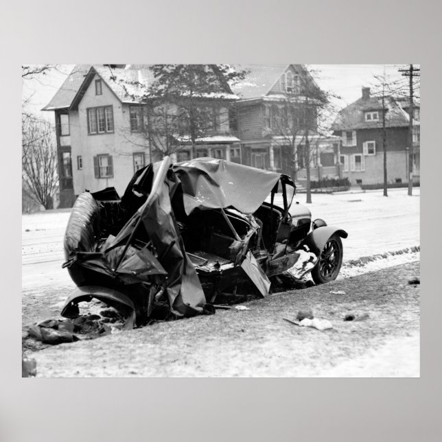 Antique Car Wreck, 1923 Poster (Front)