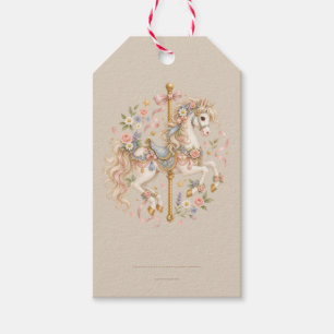 Antique Carousel Horse Cottagecore Gift  Tags