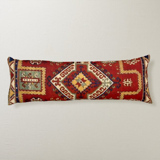 Antique Carpet Rug Body Pillow (Back)