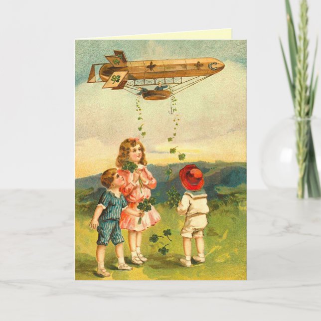 Antique carte de voeux St. Patrick's Day (Devant)