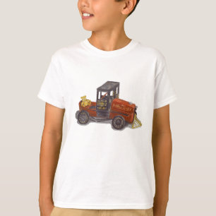 Antique Casey Jones Pedal Car and Bear Art T-Shirt