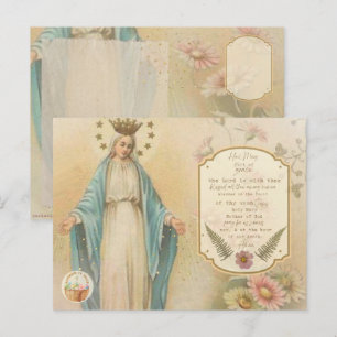Antique Catholic Prayer Card Post Card