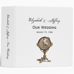 Antique Celesta Globe Blanc BG Mariage Classeur