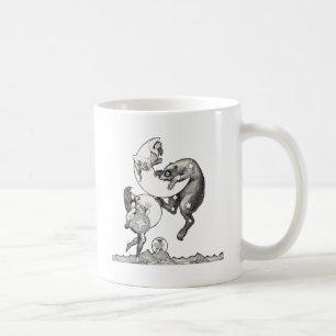 Antique Celestial Moon Goddess & Ursa Major Bear Coffee Mug