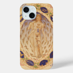Antique Celestial Zodiac Chart, Vintage Astrology iPhone 15 Case