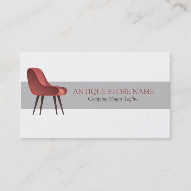Antique chair furniture restoration business card (Front)