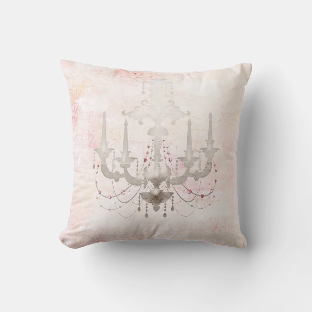 Antique Chandelier Throw Pillow (Front)