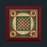 Antique Chequerboard by Ethan Harper Gift Box<br><div class="desc">A chequerboard that also serves as art? Double the pleasure! This antique board was created by Ethan Harper. Hang it on your wall,  or call a friend and start a game of checkers!</div>