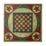 Antique Chequerboard by Ethan Harper Tile<br><div class="desc">A chequerboard that also serves as art? Double the pleasure! This antique board was created by Ethan Harper. Hang it on your wall,  or call a friend and start a game of checkers!</div>