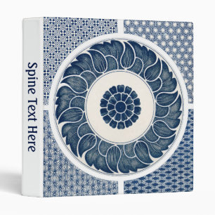 Antique Chinese Blue White Porcelain Pattern Binder