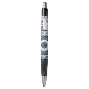 Antique Chinese Blue White Porcelain Pattern Pen