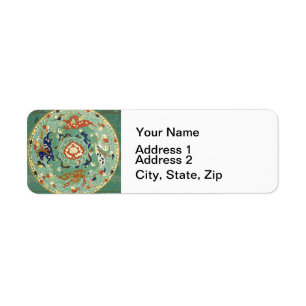 Antique Chinese Circle Blue Green