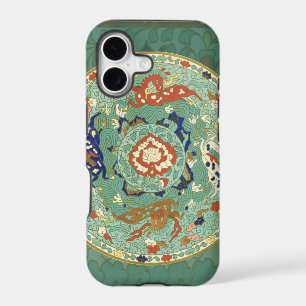 Antique Chinese Circle Blue Green