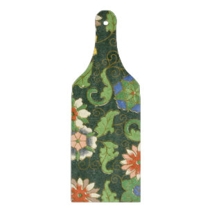 Antique Chinese Cloisonne Pattern: Jade Green Cutting Board