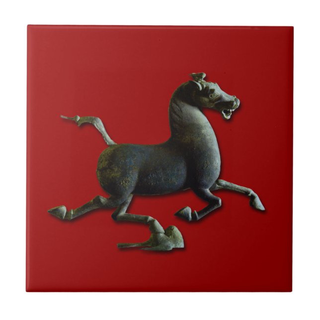 Antique Chinese Sculpture Horse Year Zodiac Tile (Front)