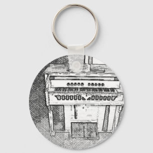 Antique Church Organ Music Keychain