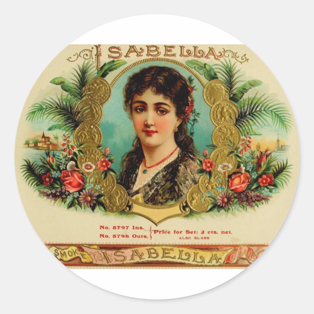 Antique Cigar Box Label   Isabella   (L11) (Front)