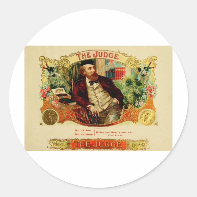 Antique Cigar Label  THE JUDGE  (L6) (Front)