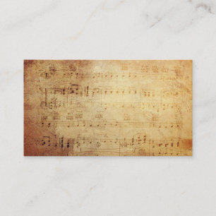 Antique Classic Music Notes Business Card