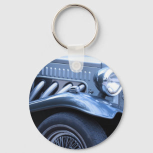 Antique Classic Vintage Car Chrome and Lights Keychain