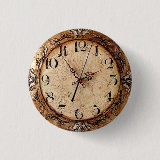 Antique Clock 1 Inch Round Button