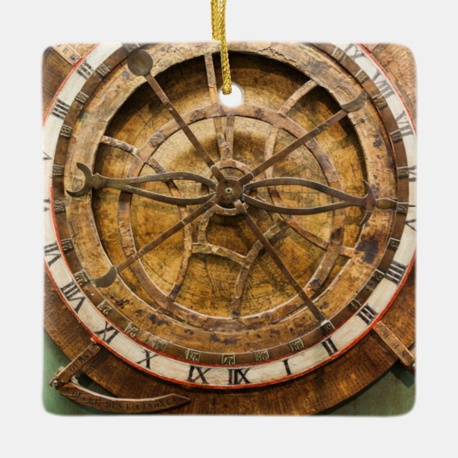 Antique clock face, Germany Ceramic Ornament (Front)