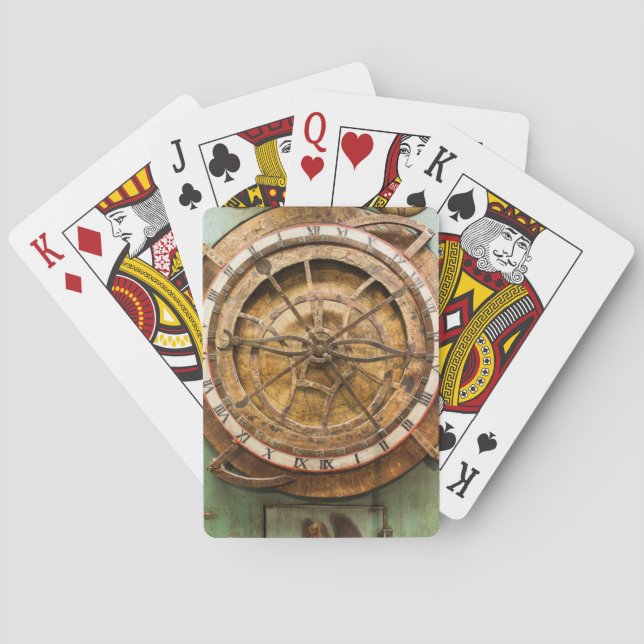 Antique clock face, Germany Playing Cards (Back)