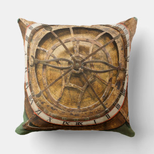 Antique clock face, Germany Throw Pillow