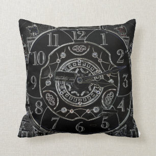 Antique clock pillow