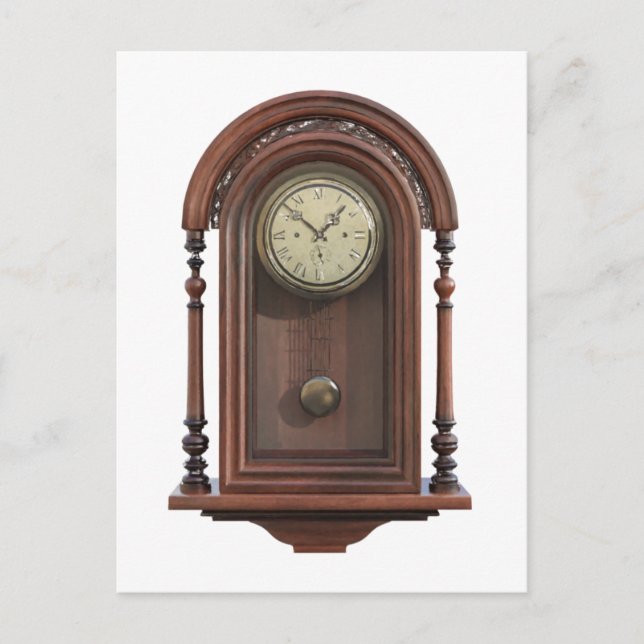 Antique Clock Postcard (Front)