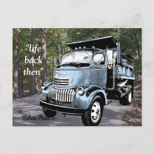 Antique COE Dumptruck Postcard2- customize Postcard (Front)