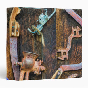 Antique collection on wall binder