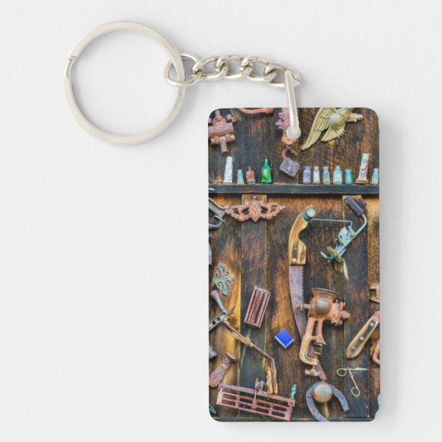 Antique collection on wall keychain (Front)