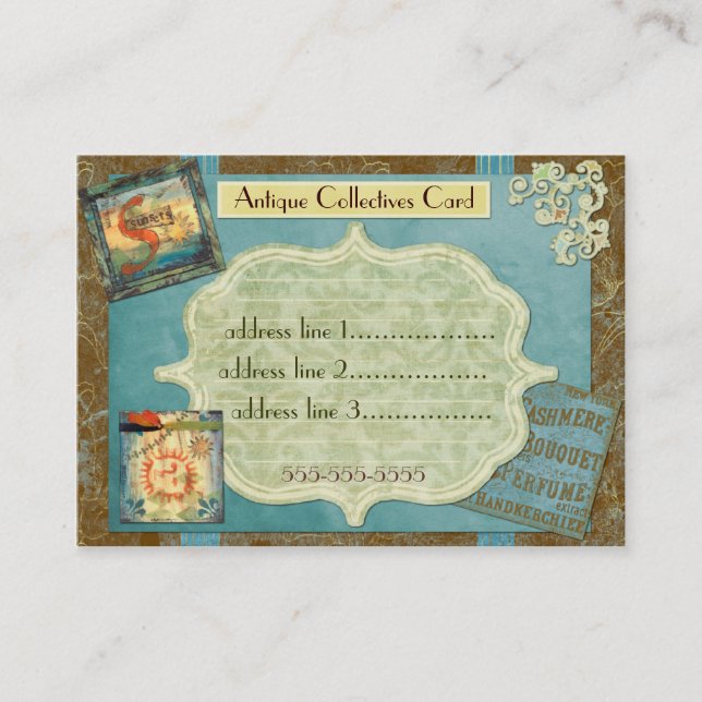 Antique Collectives Custom Business Card (Front)