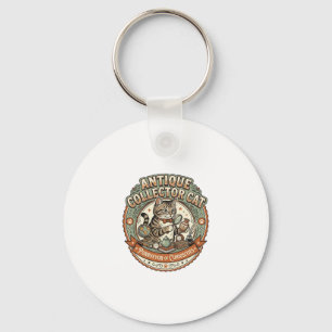 Antique Collector Cat Antique Collector Cat Vintag Keychain