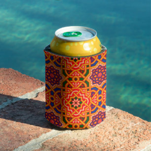 Antique Colourful Carpet Print Can Cooler